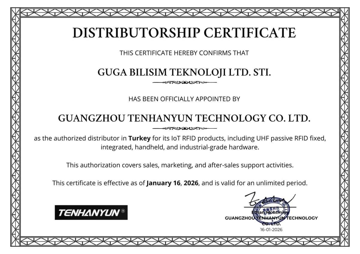 TENHANYUN distribütörlük belgesi
