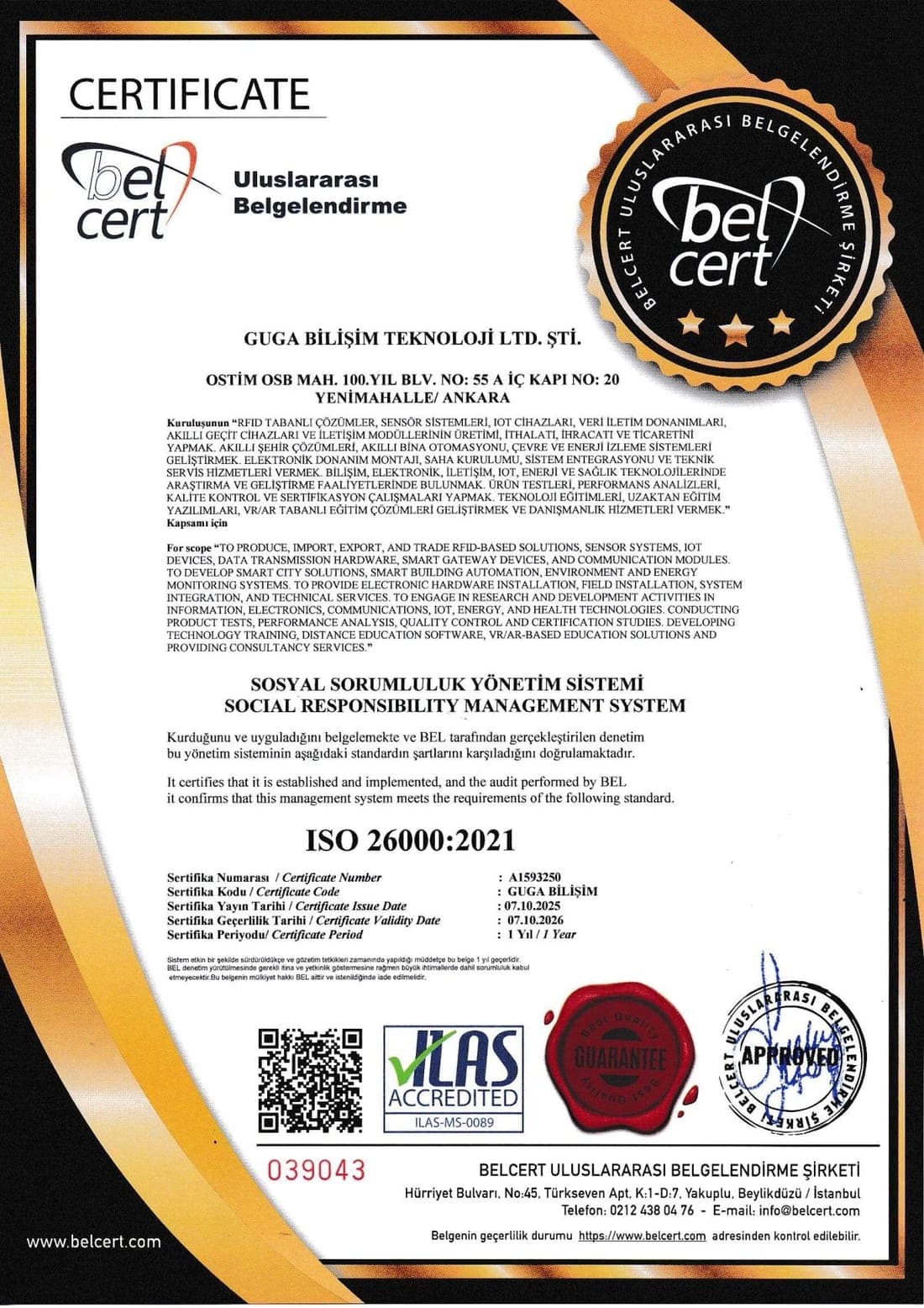 ISO 26000:2021 — Sosyal Sorumluluk Yönetim Sistemi